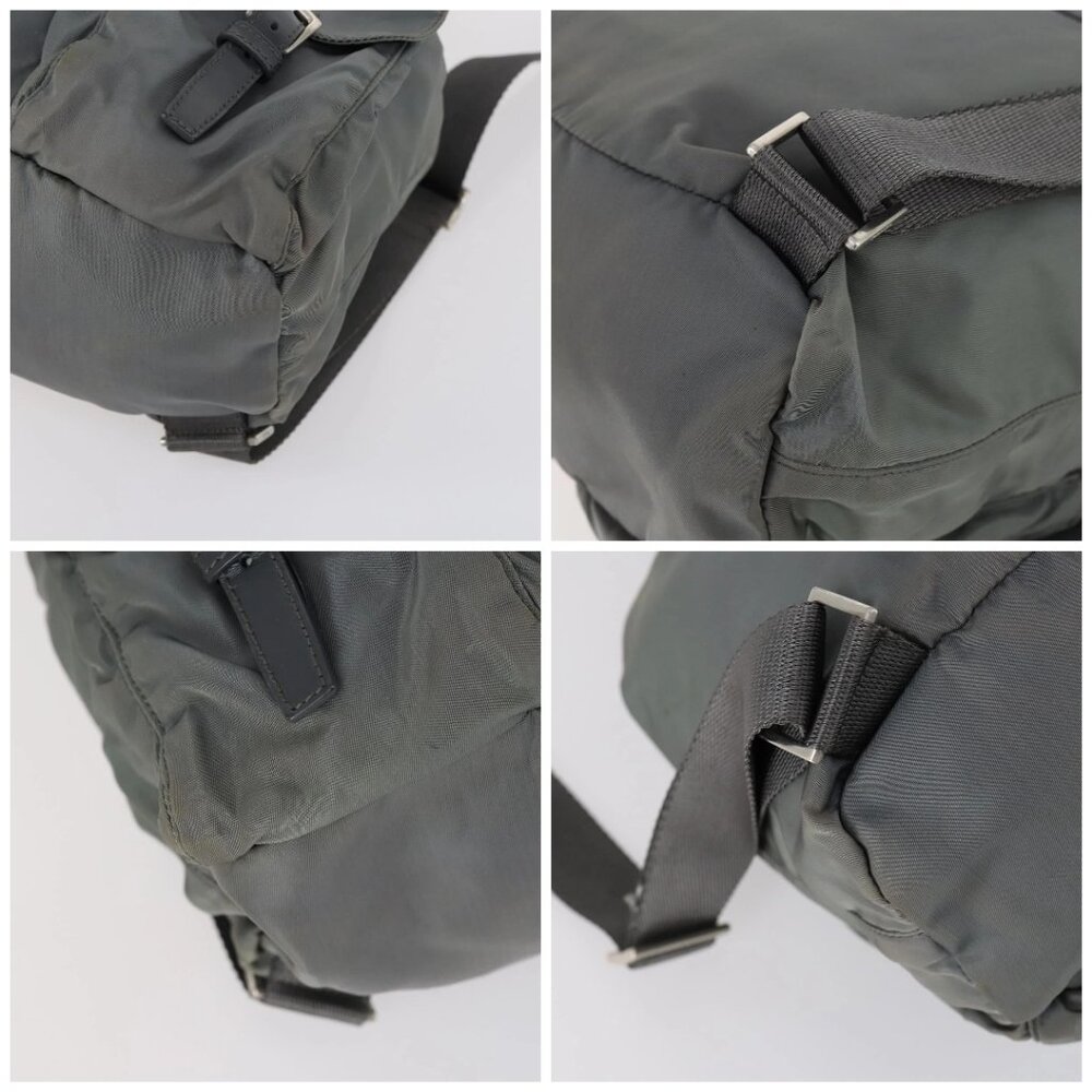 PRADA Backpack Nylon Gray Silver Auth kk572 - Picture 16 of 16